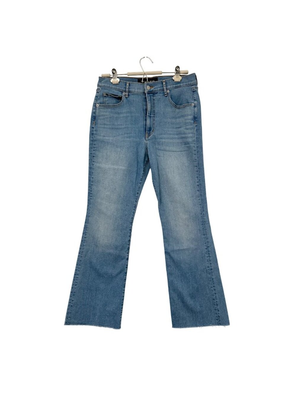 Veronica Beard Cameron Bootcut High Rise Stretch Raw Hem Jeans Womens 31